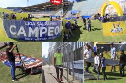La Liga Nacional de Honduras ha empezado a realizar los preparativos por si el Olimpia se consagra campeonísimo del torneo Apertura en la Pentagonal. Fotos Ronald Aceituno.