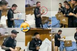 Lionel Messi cumple 34 años este jueves y sus compañeros de la Selección lo sorpredieron con sus curiosos regalos y una torta con su respectiva velita. El '10' compartió el video con sus seguidores en Instagram y acá te mostramos el uno por uno de esos presentes.