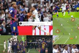 Enorme clásico dejó el triunfo del Real Madrid 2-1 sobre el Barcelona. Hubo de todo, polémica, golazos y bronca. A continunación las mejores imágenes del encuentro... Lamine Yamal se quería pelar