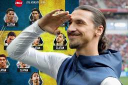 Ibrahimovic sorprendió a sus seguidores en redes sociales con su 11 ideal.