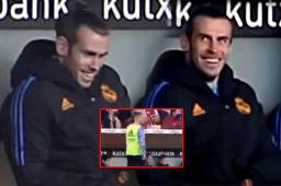 La última de Bale: así fue captado partiéndose de la risa cuando Ancelotti sentó a Hazard después de calentar