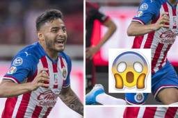 El jugador de Chivas, Alexis Vega, protagonista de un polémico festejo en la Liga de México.