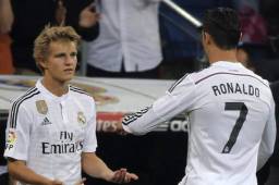 Martín Odegaard debutó en La Liga de España con el Real Madrid entrando de cambio por Cristiano Ronaldo en la era de Carlo Ancelotti.