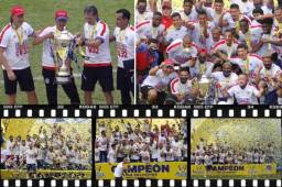 Las cámaras de DIEZ estuvieron presentes en el Yankel para captar cómo fue la celebración de los albos tras conquistar nuevamente el título del fútbol hondureño.