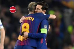 Messi se despidió de Iniesta, quien abandonará el Barcelona al finalizar la temporada.