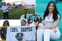 La final de la Liga de Ascenso en Honduras entre Santos FC y Olancho, definen al campeón que buscará llegar a primera. Las bellas chicas rodean el encuentro y regaron la cancha de una tanqueta.