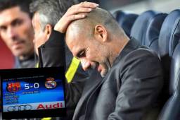Pep Guardiola, dirigiendo al FC Barcelona, humilló al Real Madrid en un clásico español metiéndole 5-0.