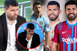 ‘Kun’ Agüero en su amarga despedida, lloró desconsolado al anunciar que abandona lo que más le gusta.