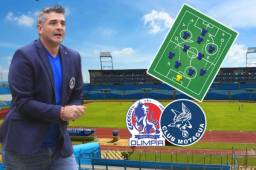 Motagua enfrenta a Olimpia este domingo a las 5:00 de la tarde en el Olímpico pensando en Saprissa. Este sería el 11 que presentaría Diego Vázquez.