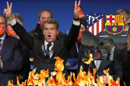 El presidente del Barcelona, Joan Laporta amenaza a Real Madrid y Atlético en La Liga de España, la cual 'está confiado que ganará'.
