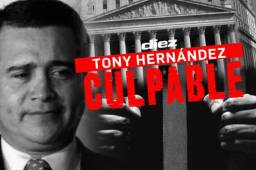 Tony Hernández ha sido declarado culpable por los cuatro cargos que la fiscalía de Estados Unidos lo acusó.