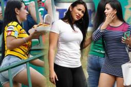 Estas son las chicas que adornaron el clásico entre Real España y Marathón en el estadio Yankel Rosenthal.