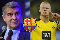 Joan Laporta, presidente del Barcelona, habló de Erling Haaland.