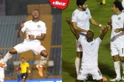 Júnior Lacayo festeja su primera anotación con el Comunicaciones de Guatemala. Foto: Cortesía.