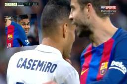 Piqué se acercó a Casemiro y le dijo palabras que no son pueden ser reproducidas.