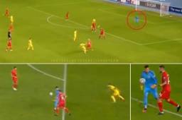 El portero de Macedonia del Norte tuvo una cómica confusión que provocó el empate de Kosovo.