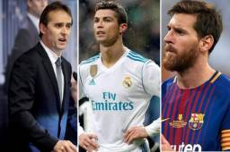Lopetegui fue comprometido con una pregunta sobre CR7 y Messi.