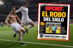 El diario Sport calificó del ''Robo Del Siglo'' la clasificación del Real Madrid.
