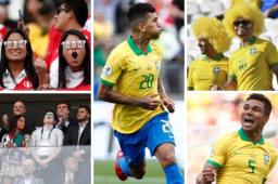 La selección brasileña le do un repaso a la selección de Perú en la Arena Corinthians y logró clasificar como primer lugar de grupo a la siguiente fase de la Copa América. Aquí te dejamos lo que no se vio en la tv. Ojo con el gesto de Firmino imitando a Ronaldinho.