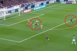 Messi engañó a toda la defensa para que Griezmann marcara frente al Betis.