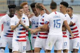 Combinado de la selección de Estados Unidos en uno de sus encuentros en la Liga de Naciones de Concacaf.