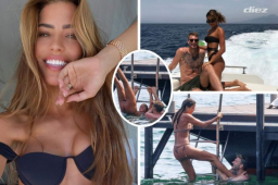 El polémico Nicklas Bendtner y Philine Roepstorff disfrutan de sus picantes vacaciones en Tremezzo, Italia. El diario The Sun compartió las fotografías.