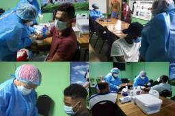 La plantilla de Platense asistió esta mañana para realizarse los exámenes médicos correspondientes.