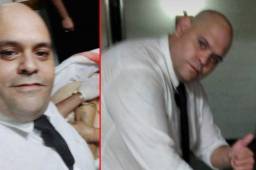 Diego Molina se tomó un par de fotos con los restos de Maradona en la funeraria.