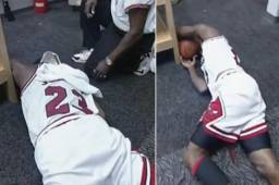 Jornda lloró tras conquistar el cuarto anillo con los Bulls y dedicarle el título a su padre fallecido.