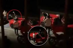 Vidal salió de un bar italiano pasado de copas y comenzó a revolcarse sobre su auto.