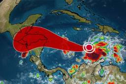Esta es la ruta que trae la tormenta tropical IOTA, la 31 del año que amenaza con dejar destrucción en Honduras a partir de este fin de semana. Foto cortesía