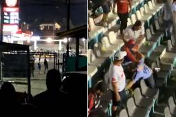 Disturbios en las afueras del estadio Nacional tras el Olimpia-Motagua y aficionados se fueron a los golpes en las graderías