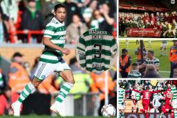 Orgullo catracho. Emilio Izaguirre volvió a lucir la camisa del Celtic, equipo donde lo ganó todo en su etapa como futbolista. Perdieron ante las leyendas del Liverpool.