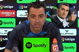 Xavi en la rueda de prensa previa al partido entr el Barcelona y Athletic Club en el Camp Nou.