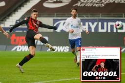 Jovic regresó al Eintracht de Frankfurt a préstamo y en su primer partido anotó doblete.