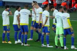 Los futbolistas del Cádiz de España protestaron frente al mismo Real Madrid por la creación de la Superliga.