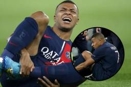 Kylian Mbappé salió al minuto 31 del partido contra el Marsella.