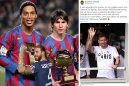 Ronaldinho no se olvidó de Messi tras que este haya sido presentado por PSG. También mencionó a Sergio Ramos a lo que dijo 'huelo aroma de Champions'.