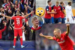 Erling Braut Haland, delantero noruego del Red Bull Salzburgo de Austria ha batido récord a base de goles en la Champions League.