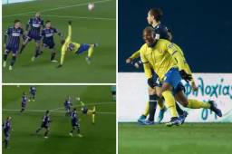 Joyita de chilena que marcó Deiby Flores es nominada por el Panetolikos entre los mejores goles del 2021