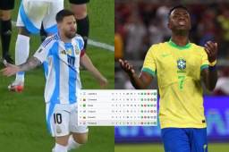 Brasil y Argentina no pudieron sumar los tres puntos en la jornada 11 de las eliminatorias sudamericanas.