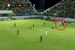 Así fue el polémico gol de Alajuelense en fuera de juego ante Real España en el estadio Morazán.
