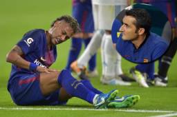Ernesto Valverde no quiso responder a supuestos y dijo que cuenta con Neymar para la temporada. Foto AFP