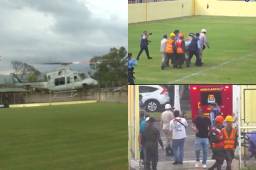 ¡Tuvieron que correr a los camerinos! La razón por la que helicóptero tuvo que aterrizar en pleno partido de Liga de Ascenso