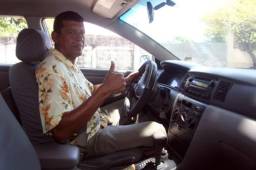 Cipriano Dueñas estuvo trabajando por un tiempo como taxista en su natal La Ceiba.