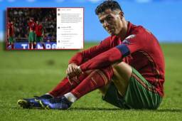 El mensaje de Cristiano Ronaldo tras la debacle de Portugal ante Serbia. ¿Está hundido CR7 por no clasificar al Mundial?