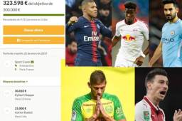 El delantero francés Kylian Mbappé, se convirtió en el mayor aportante a la búsqueda privada de Emiliano Sala con una donación que hizo este domingo. El objetivo eran 300 mil, pero esta ya ha sido superada en dos días. Esto se hizo por medio de la plataforma gofundme.com.