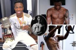 El físico de Vinicus Junior ha cambiado en el último tiempo, el brasileño comenzó a imitar a Cristiano Ronaldo con sus increíbles rutinas de entranamiento y así luce.