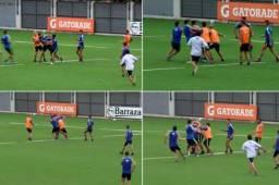 Jonathan Silva y Juan Insaurralde no se midieron y se dieron tremenda golpiza en entrenamiento del Boca Juniors.