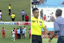 Pablo Lavallén pierde los estribos y es expulsado tras fuertes reclamos al árbitro Luis Mejía en el Olimpia-Vida